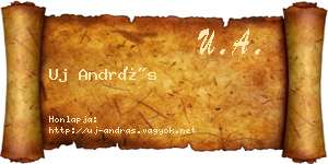 Uj András névjegykártya